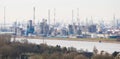 View on an oil refinery in the port of Antwerp, Belgium