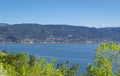 View of Okanagan Lake Peachland British Columbia Canada near Kelowna. Beautiful summer landscape at Okanagan Lake