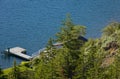 View of Okanagan Lake Peachland British Columbia Canada near Kelowna. Beautiful summer landscape at Okanagan Lake