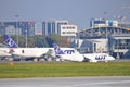 View of Okecie Airport in Warsaw Royalty Free Stock Photo