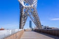 View at Oklahoma City downtown from the Skydance bridge in Oklahoma, USA Royalty Free Stock Photo