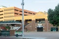 View of Oklahoma sports hall of fame, Jim Thorpe Museum, Team Store, architecture of Bricktown.