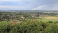 The view from the Okrouhla lookout tower near the village of Staric in the Czech Republic. Royalty Free Stock Photo