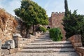 View of the old ancient crusader castle in the historic city of Byblos. The city is a UNESCO World Heritage Site. Lebanon Royalty Free Stock Photo