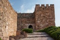 View of the old ancient crusader castle in the historic city of Byblos. The city is a UNESCO World Heritage Site. Lebanon Royalty Free Stock Photo
