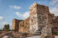 View of the old ancient crusader castle in the historic city of Byblos. The city is a UNESCO World Heritage Site. Lebanon Royalty Free Stock Photo
