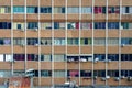 View of old apartment building, seen from Glodok area, Jakarta, Indonesia.