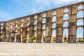 View at the old aqueduct in Elvas city ,Portugal Royalty Free Stock Photo