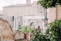 View of an old architecture ruins. Old town, Rome.