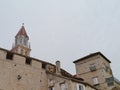 View on old bell tower in the Croatian city Trogir Royalty Free Stock Photo