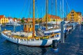 View of old boats at marina in Svendborg, Denmark Royalty Free Stock Photo