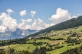 View from old Brenner street B 182 to the tyrolean mountains and