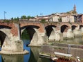 View of the old Bridge of the Episcopal city of Albi in France.