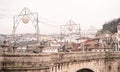 View at the Old Bridge in Amarante city