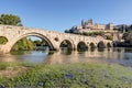 View of the Old Bridge and Saint Nazaire Cathedral of Beziers - Herault - Occitania - France Royalty Free Stock Photo
