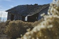 The old home on the dry dead range Royalty Free Stock Photo