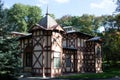 View of the old building in the city of Essentuki. Mechanotherapy