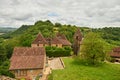 View of the buildings in Castelnau-Bretenoux Royalty Free Stock Photo