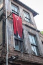 View of the old buildings in Istanbul. Balat District, Turkey