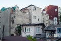 View of the old buildings in Istanbul. Balat District, Turkey