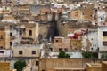 View of the old buildings roofs in medina quarter of Fez in Morocco. The medina of Fez is listed as a World Heritage Site and is Royalty Free Stock Photo