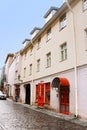 View of old buildings on Viru street in Tallinn, Estonia