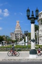 View at an old buildong of Havana on Cuba Royalty Free Stock Photo