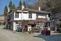 View of the old Bulgarian town with traditional houses, Melnik Royalty Free Stock Photo