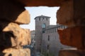 View from the old castle bridge Castelvecchio at the morning. Verona, Italy - Image Royalty Free Stock Photo