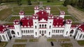 View on the old castle-palace Puslovsky, April day. Kossovo