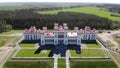 View on the old castle-palace Puslovsky, April day. Kossovo