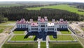 View on the old castle-palace Puslovsky, April day. Kossovo