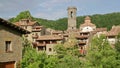 View of old catalan village. Rupit i Pruit, Spain