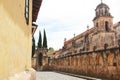 View of old church architecture in patzcuaro michoacan mexico Royalty Free Stock Photo