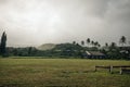 A view of the old church at Keanae Point on Maui, Hawaii. Royalty Free Stock Photo