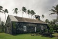 A view of the old church at Keanae Point on Maui, Hawaii. Royalty Free Stock Photo