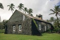 A view of the old church at Keanae Point on Maui, Hawaii. Royalty Free Stock Photo