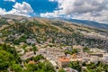 View at the old city of Gjirokaster Royalty Free Stock Photo
