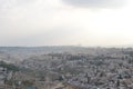 A view of old city of Jerusalem, the Temple Mount and Al-Aqsa Mosque from Mt. Scopus in Jerusalem, Israel, har hazofim Royalty Free Stock Photo