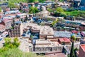 View of the old city of Tbilisi and sulfur baths from a height. Georgia