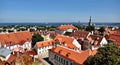 View of the old city. Tiled roofs. Tallinn. Estonia. Royalty Free Stock Photo