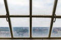 View of the old dirty frosted roof top window Royalty Free Stock Photo