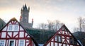 View from the old district to the Wilhelmsturm at Dillenburg