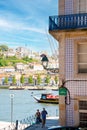 A view of the old docks of Oporto  Portugal. Royalty Free Stock Photo