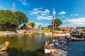 View at the old Dutch harbor of Harderwijk