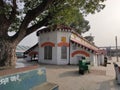 View of an old empty retro railway station reminding of British era in India.