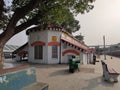 View of an old empty retro railway station reminding of British era in India.