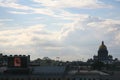 View of old European city from height of bird's flight. Saint Petersburg, Russia, Northern Europe.