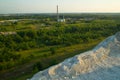 View of the old factory from the postindustrial bing Royalty Free Stock Photo