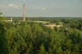 View of the old factory from the postindustrial bing Royalty Free Stock Photo